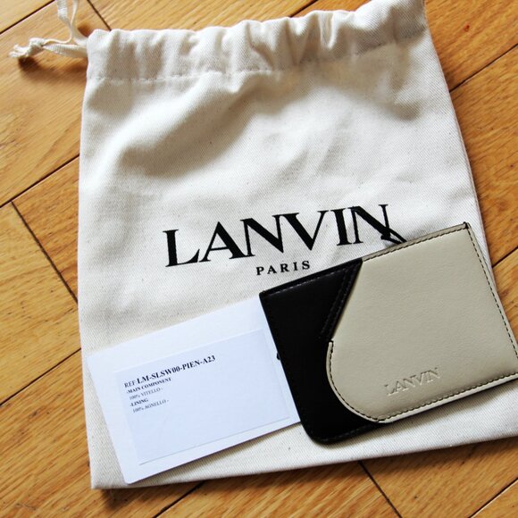 BNWT AW23 LANVIN TWO-TONE LEATHER CARDHOLDER - Picture 4 of 5